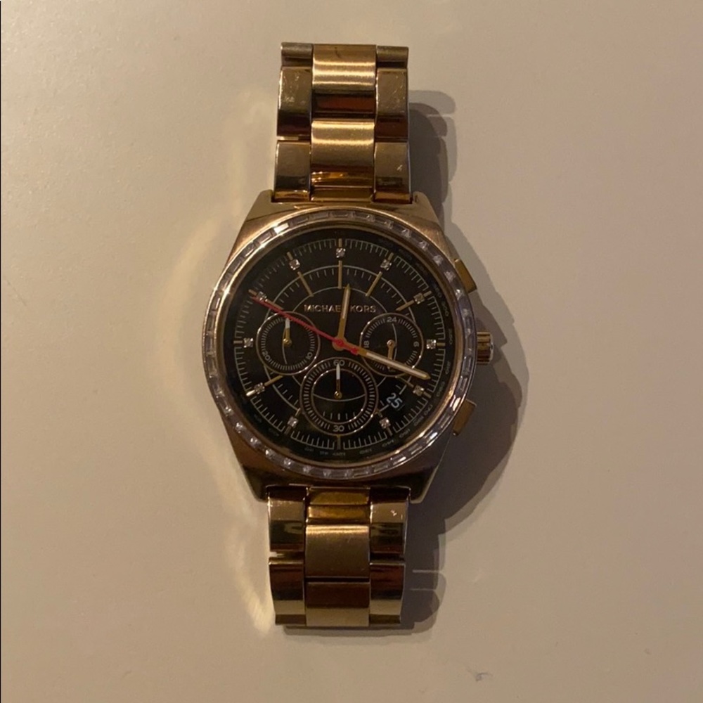 Gold & Black Michael Kors Watch